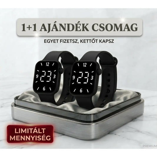 1+1 Ajándék! I7 Pro Max okosóra | Vízálló, pulzusszámmérő, Hivások/SMS, zene